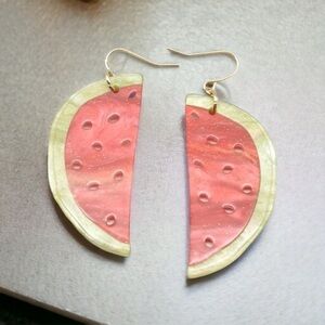 Juicy Watermelon Dangle Earrings – Perfect Summer Vibes! 🍉 Summertime Fun